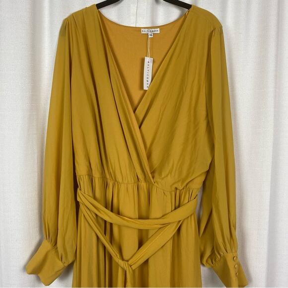 Baltic Born Mustard Yellow Celine Maxi Dress Sz.2X NWT - Picture 6 of 16